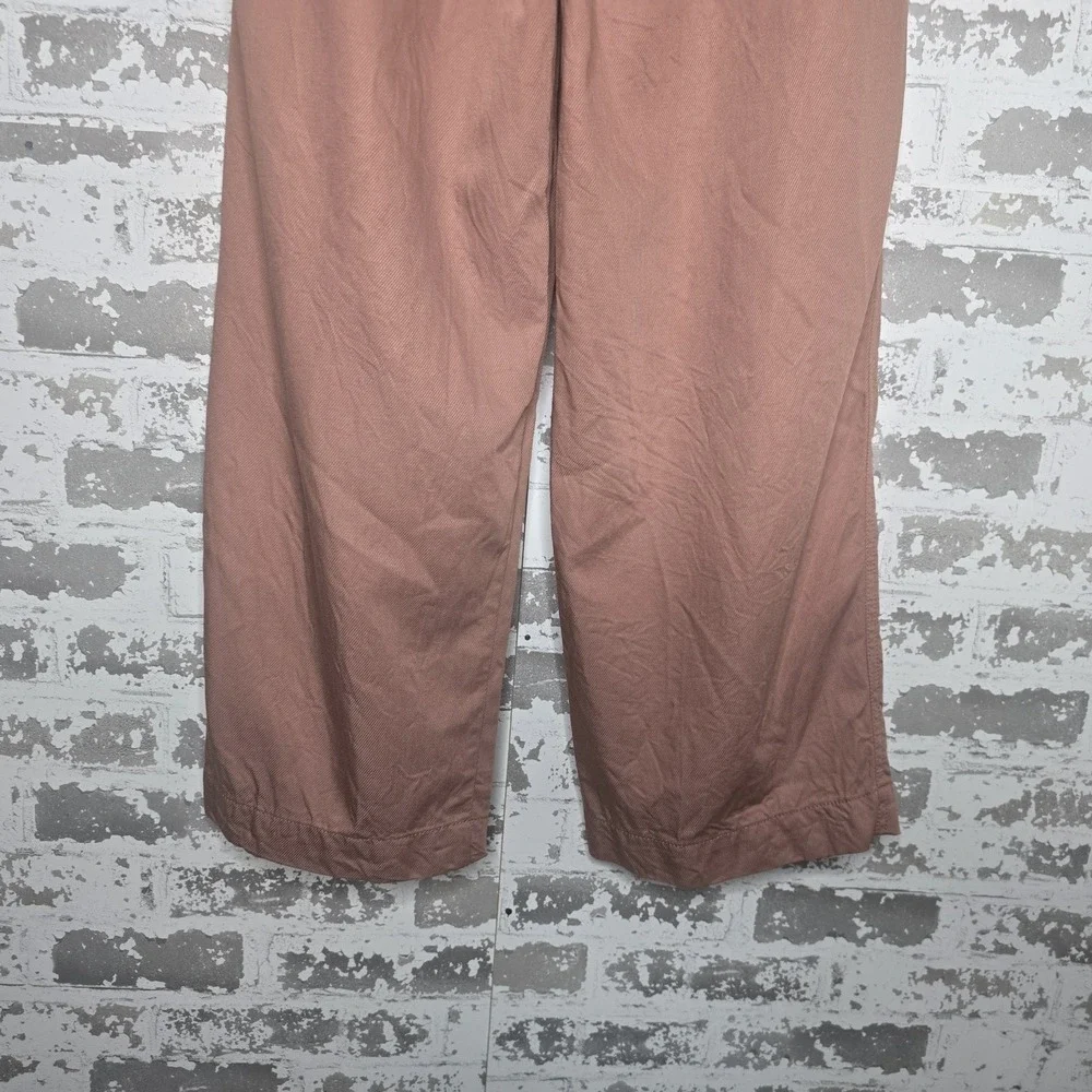 Madewell Pants Womens 4 The‎ Neale Straight Wide Leg Pant Drapeweave Dried Rose